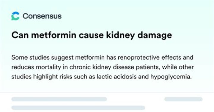 Can metformin cause kidney damage?