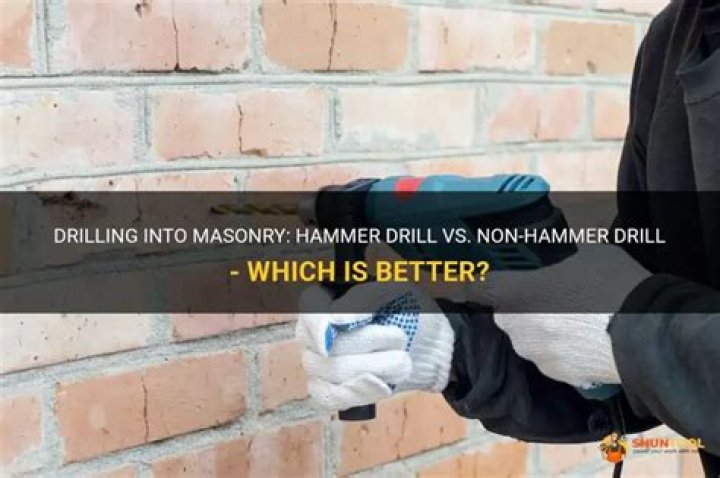 Can you drill into masonry without a hammer drill?