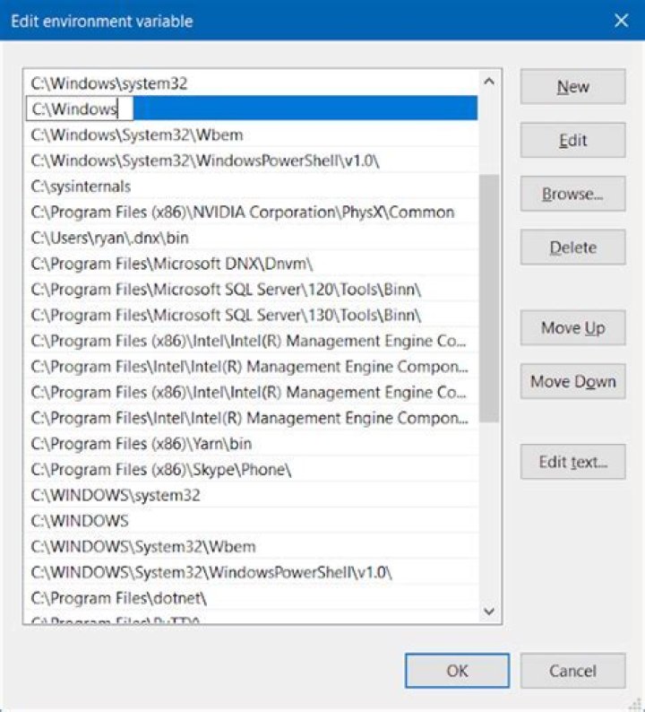 How do I change environment variables?