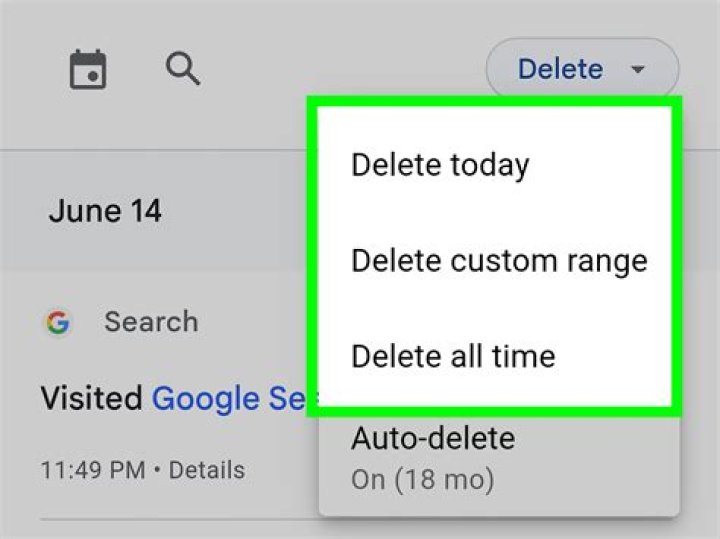 How do I delete my Google history?