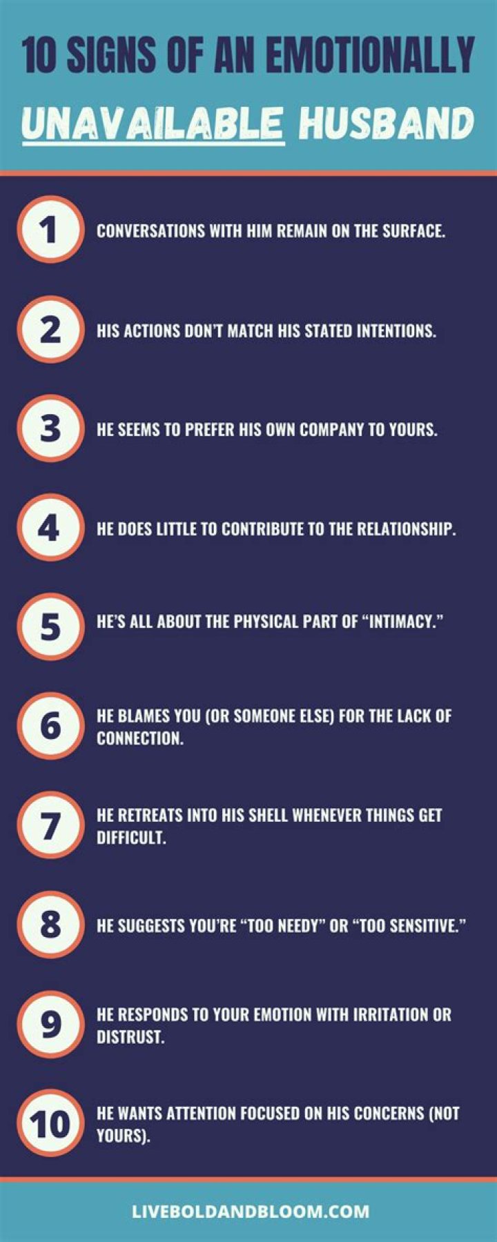 How do I make my emotionally unavailable husband happy?