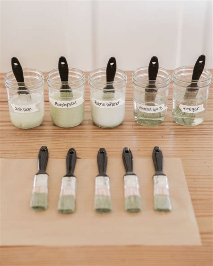 How do you clean paint brushes after gloss?
