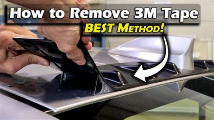 How do you remove 3M tape?