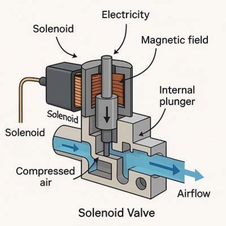 How does a vacuum solenoid valve work?