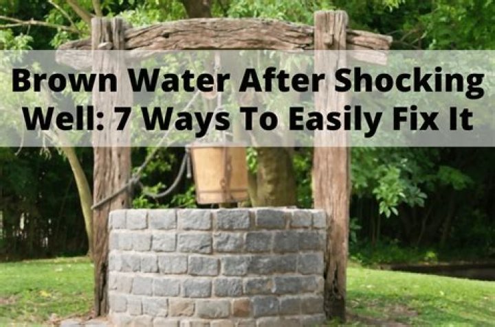 How long does water stay brown after shocking well?