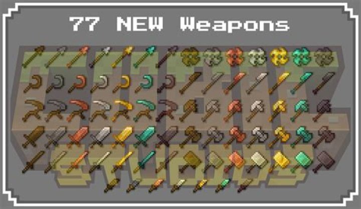 How many weapons are there in Minecraft?