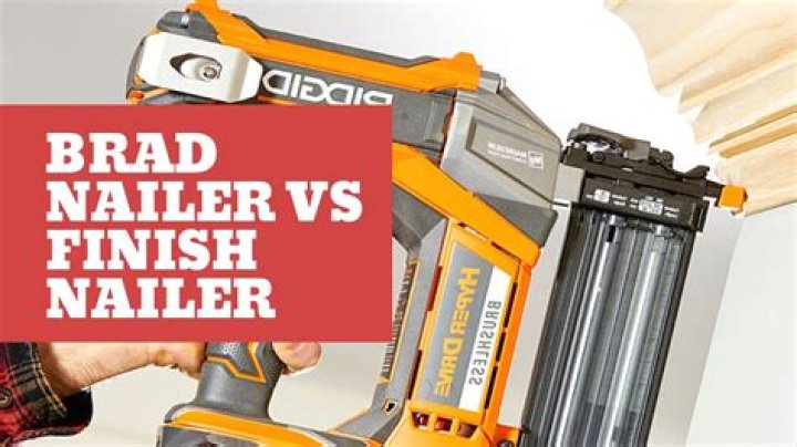 Is a brad nailer the same as a finish nailer?