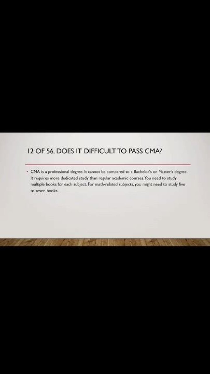 Is CMA difficult?