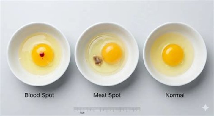 What does a white spot on an egg yolk mean?