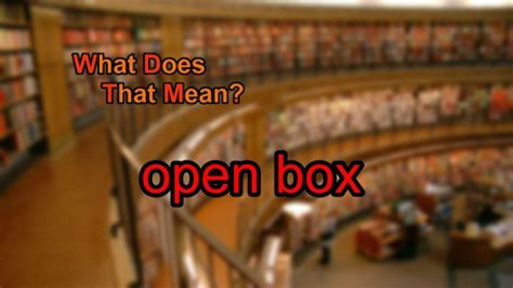 What does open-box mean?