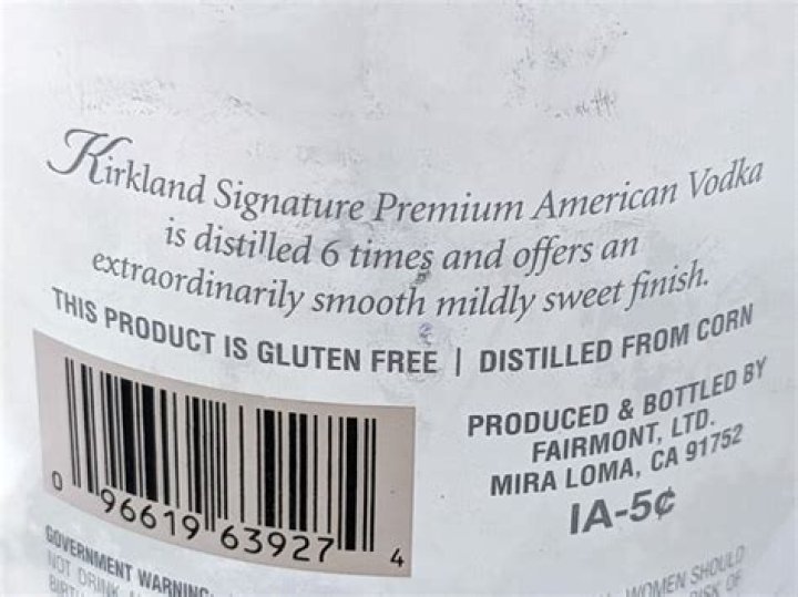 What is Kirkland Signature American Vodka made from?