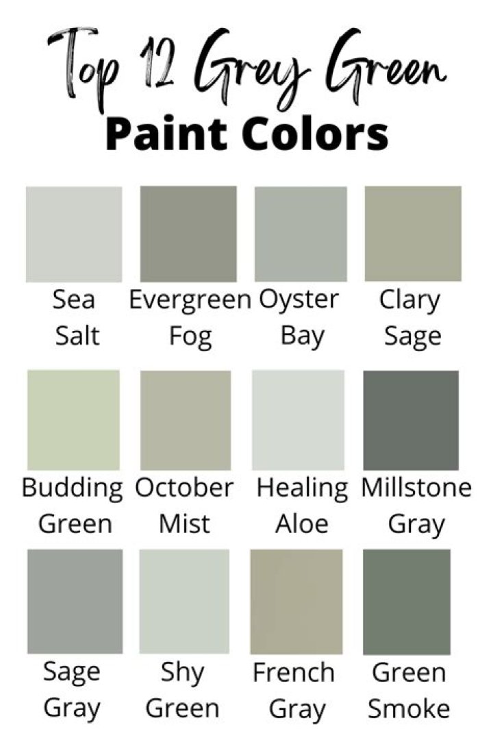 What shade of green goes with light gray?