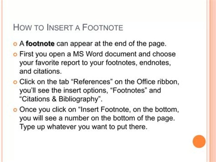 Where do you write footnotes?