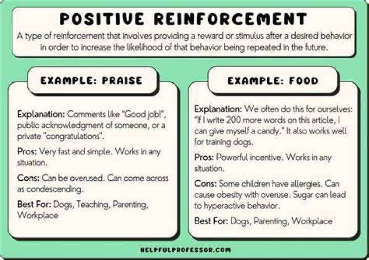 Which of the following is an example of positive reinforcement?