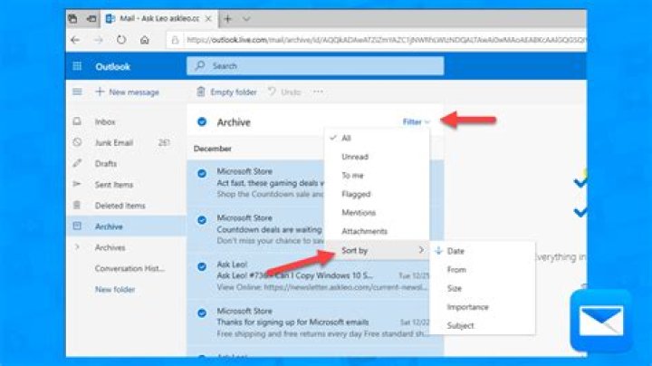 Why does Outlook app not show all emails?